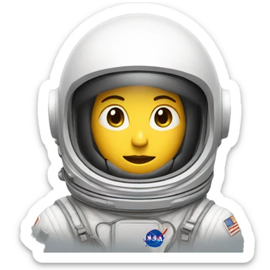 astronaut navigating in space, no face just closed helmet sticker