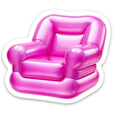 90’s Sparkly pink inflatable chair sticker