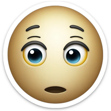 planet Mercury with a cartoon playful face with big calm eyes sticker