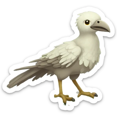 earthly muddy fresh Cool Cute Fantasy legendary jungle-bird plant-grass-type-Dendro-avian Fakemon full body sticker