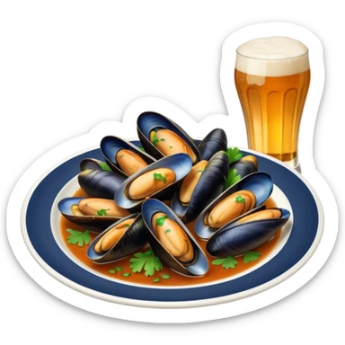 cozze con birra peroni sticker