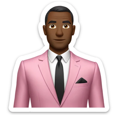 james bond in pink suit sticker