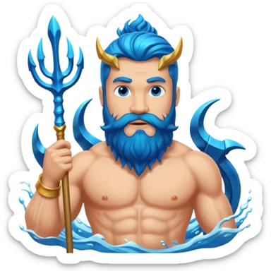  Greek god Poseidon sticker
