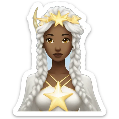 White Star goddess sticker