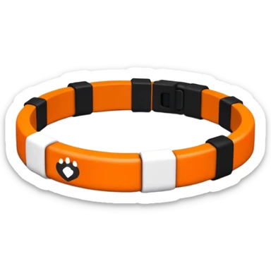 Un logo que ponga FTM y debajo pulseras con una pulsera de color naranja blanco y negro en medio sticker