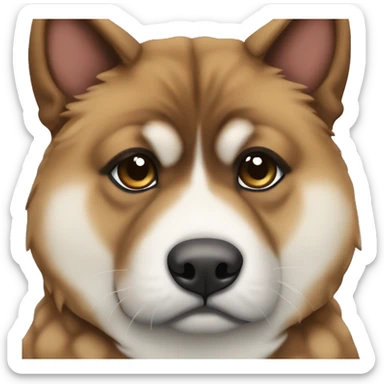 Tortoise shell Akita with no white sticker