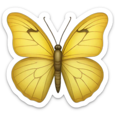 Yellow butterfly sticker