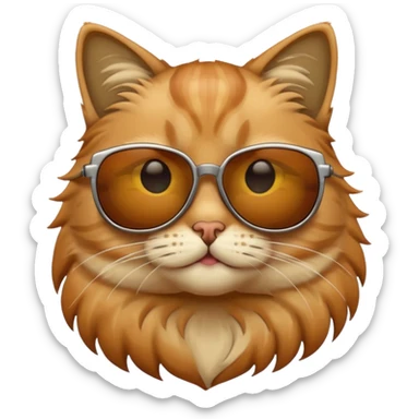 Cat wearing sunglasses sticker