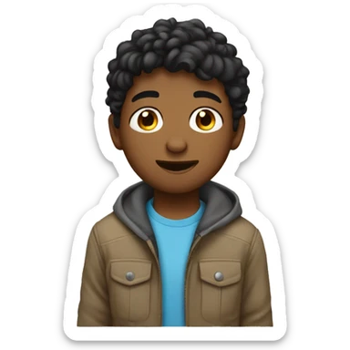 Cute teen boy sticker