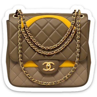 chanel taupe color bag sticker