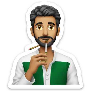 Pakistan guy smoking hookah sticker