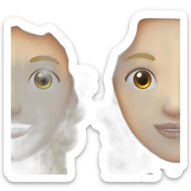 a blonde girl kissing blond europeen boy sticker