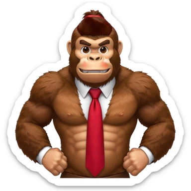 Donkey Kong🦍💪🐵 with red tie sticker