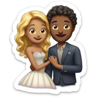 Love with man sticker