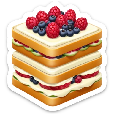 Fruit sandwich with cream sticker