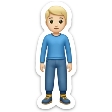 A little guy with no limbs but legs with pants sticker