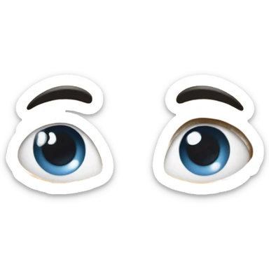 Face giving a disgusted side eye sticker