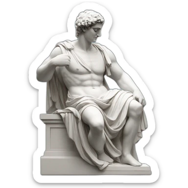 greek statue without a face  sticker