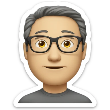 middle-age-lean-white-man-with-black-hair-&-glasses-wearing-tesla-t-shirt sticker