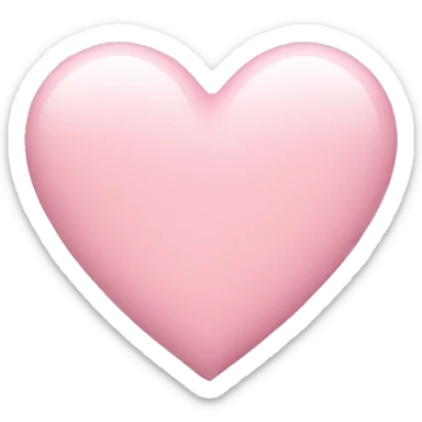 Pastel pink heart sticker
