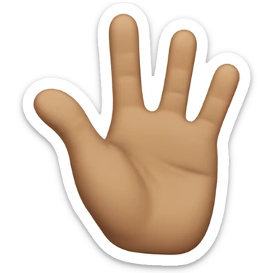 Two hands Nicely Done high five with very short finger length sticker