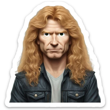 eighties dave mustaine sticker