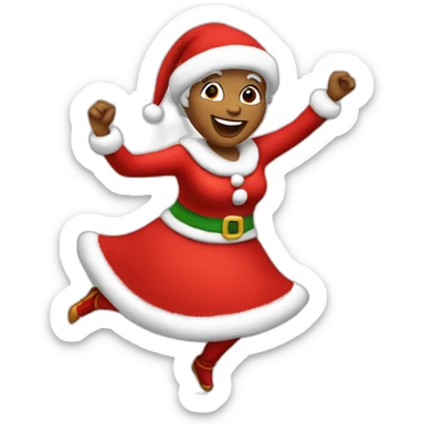 mrs santa claus dancing sticker
