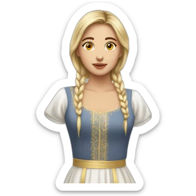 Beautiful Romanian girl sticker