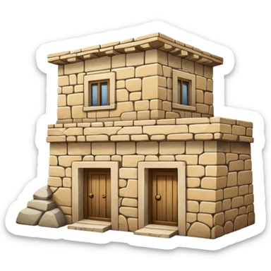 Palestinian old stone home sticker