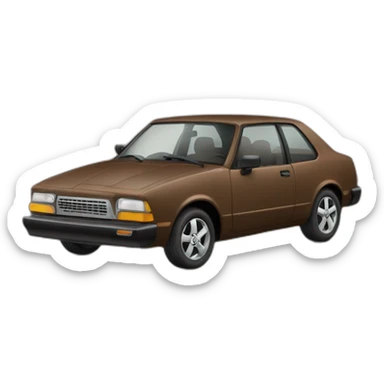 static brown car sticker