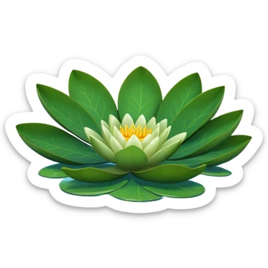 Round water lily leaf sticker