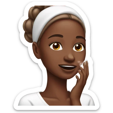 girl doing skincare  sticker