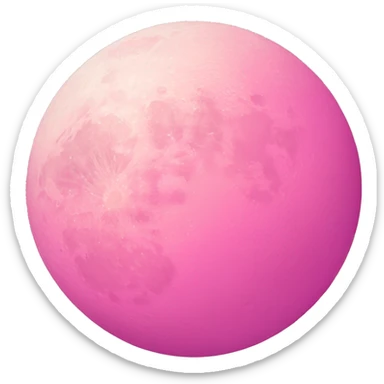 pink moon sticker