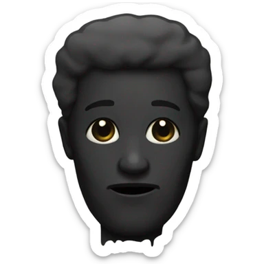 a black grave sticker