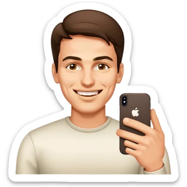 Make him a vlogger with an iPhone sticker