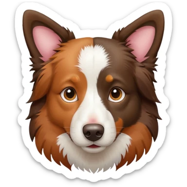 Colorful Border collie Dog, Border collie Portrait, Dog Sticker Clip art sticker