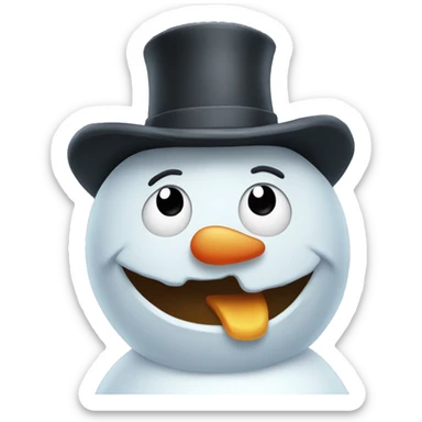 Gassy snowman sticker