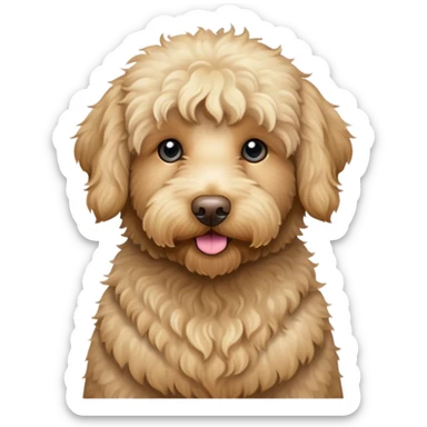 Blonde labradoodle  sticker