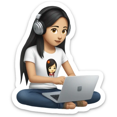 kyrgyz girl programmer sticker