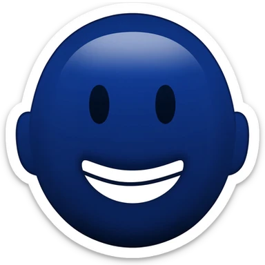 I said laughing face in navy rich royal blue shad with black lining. No other color adding! sticker