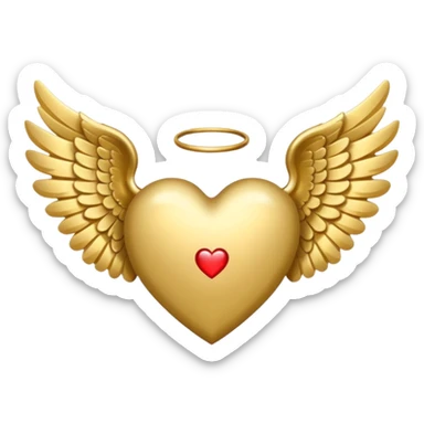 heart with angel wings sticker