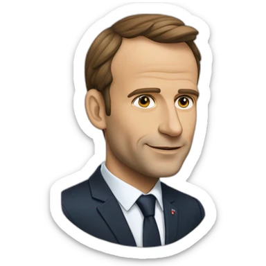 Macron avec étant avec poutine sticker