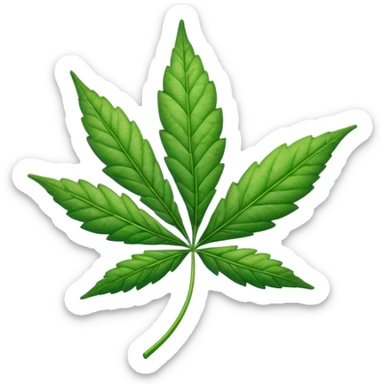 Cute weed leaf sticker