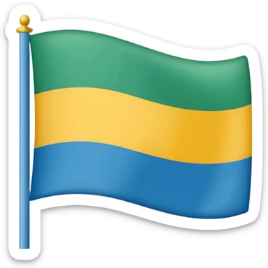 Bandera de tres líneas Ariba azul medioverde abajo amarillo  sticker