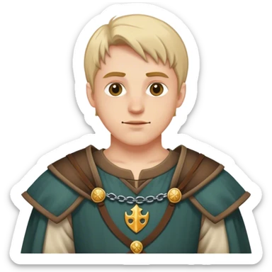 medieval cloth for the chest and the man who wears it sticker