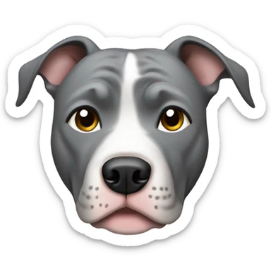 Gray pitbull sticker