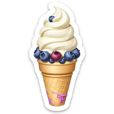 icecream-cone-blueberries sticker