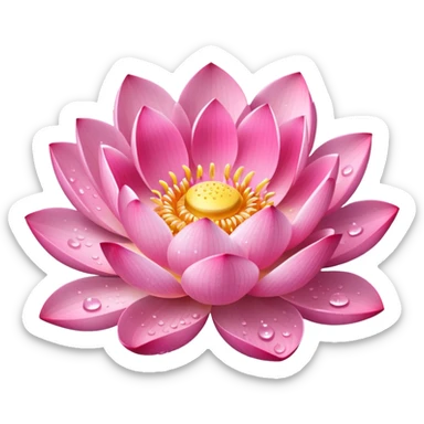 lotus flower with sparkles sticker