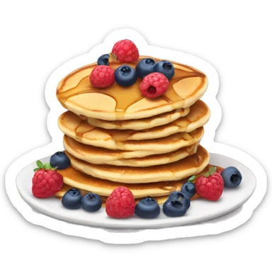 Pancakes with berries sticker