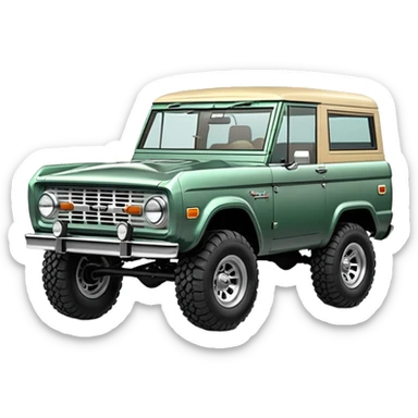 lunar green classic ford bronco sticker